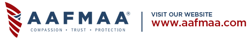 AAFMAA Logo: Compassion . Trust . Protection